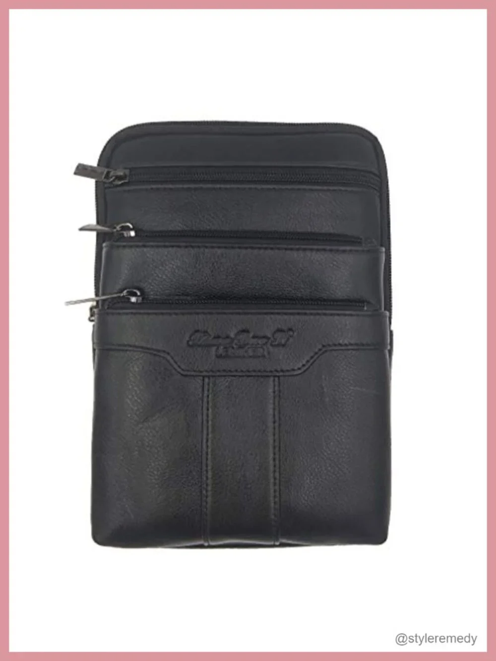 Genuine Leather Small Sling Shoulder Messenger Bag Crossbody for Men Women